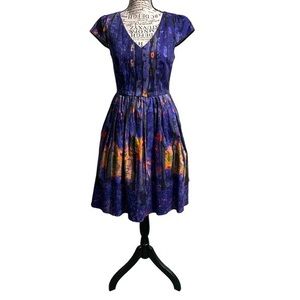 ModCloth enchanted forest festive frondscent dress